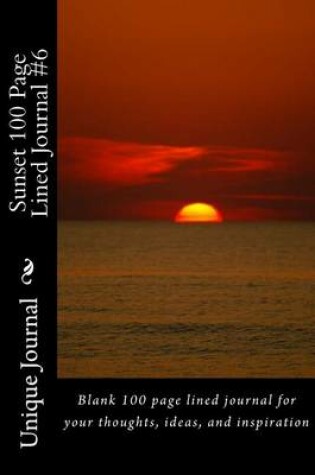 Cover of Sunset 100 Page Lined Journal #6