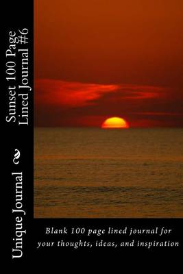 Book cover for Sunset 100 Page Lined Journal #6