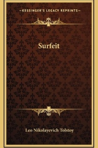 Cover of Surfeit