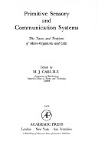 Cover of Primitive Sensory and Communication Systems