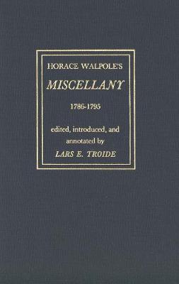Cover of Horace Walpole's "Miscellany" 1786-1795