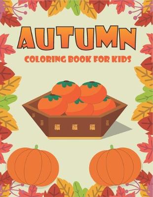 Book cover for Autumn coloring book for kids