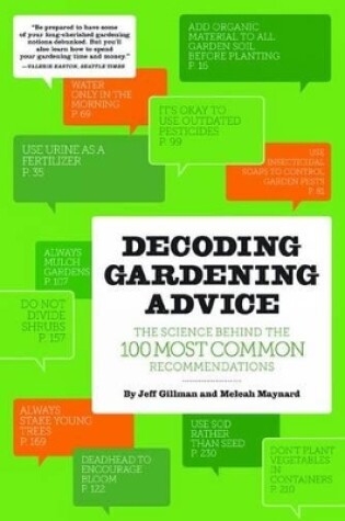 Cover of Decoding Gardening Advice: The Science Behind the 100 Most Common Recommendations