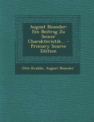 Book cover for August Neander