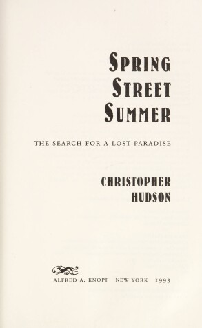 Book cover for Spring Street Summer