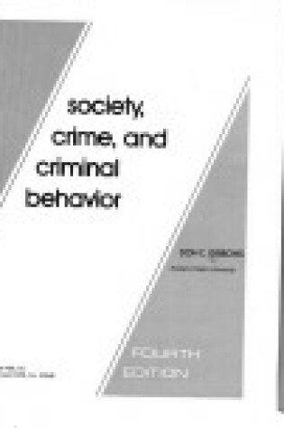 Cover of Society, Crime and Criminal Behaviour