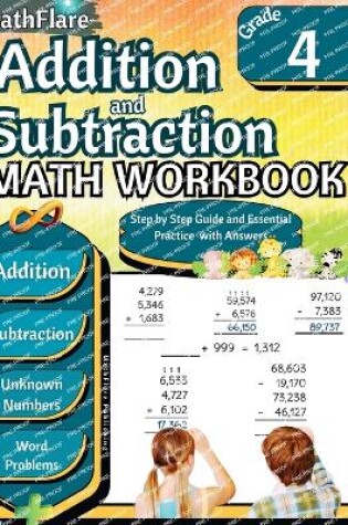 Cover of Addition and Subtraction Math Workbook 4th Grade