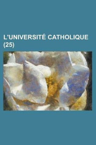 Cover of L'Universite Catholique (25)