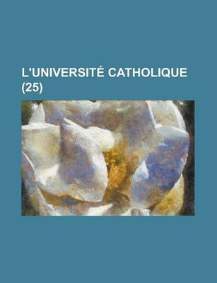 Book cover for L'Universite Catholique (25)