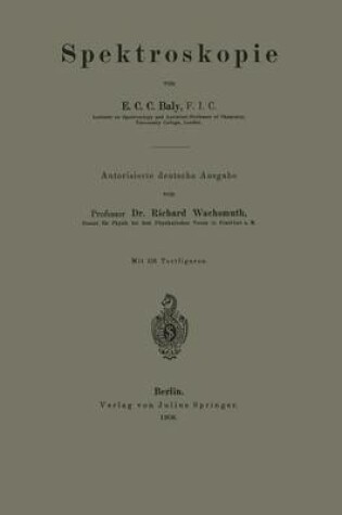 Cover of Spektroskopie