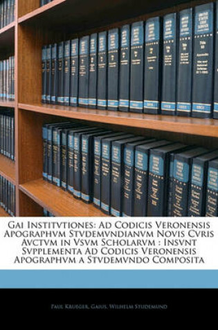 Cover of Gai Institvtiones