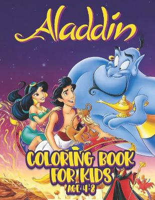 Book cover for Aladdin Coloring Book For Kids Age 4-8