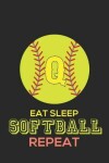 Book cover for Eat Sleep Softball Repeat Q