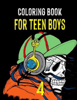 Book cover for Coloring Book for Teen Boys 4