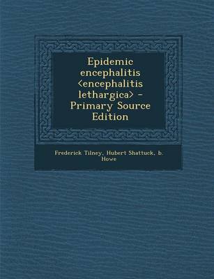 Book cover for Epidemic Encephalitis - Primary Source Edition
