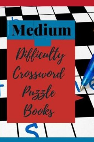 Cover of Medium Difficulty Crossword Puzzle Books