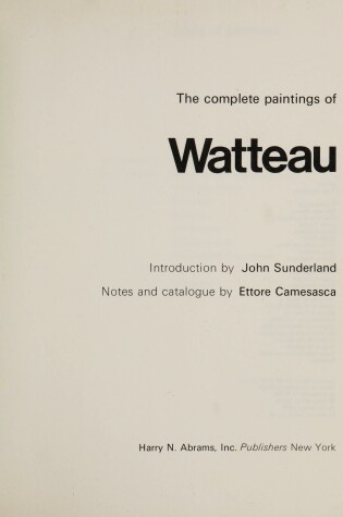 Cover of Complete Paintings of Watte