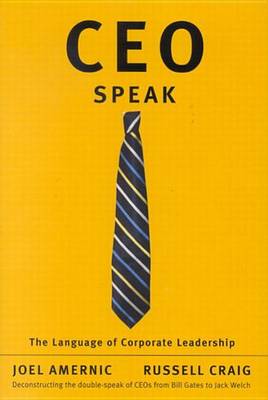 Book cover for CEO-Speak: The Language of Corporate Leadership