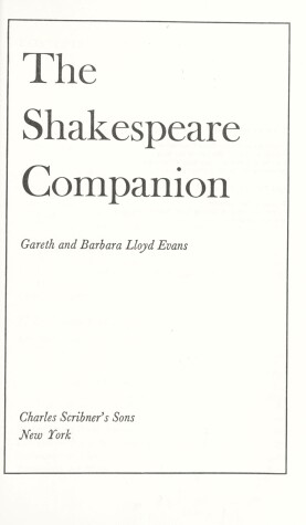 Book cover for The Shakespeare Companion