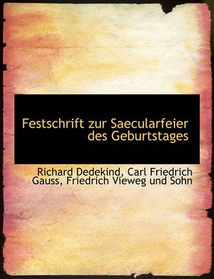 Book cover for Festschrift Zur Saecularfeier Des Geburtstages