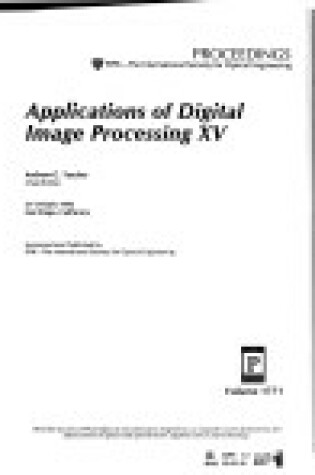 Cover of Applications of Digital Image Processing Xv