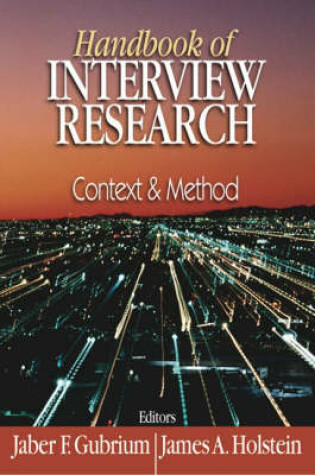 Cover of Handbook of Interview Research