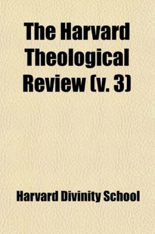 Cover of The Harvard Theological Review (Volume 3)