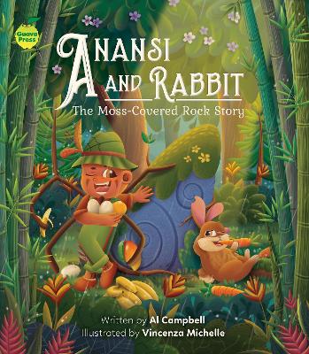 Book cover for Anansi and Rabbit: The Moss-Covered Rock Story