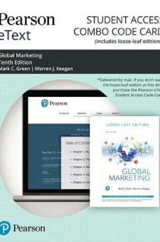 Cover of Pearson Etext for Global Marketing -- Combo Access Card