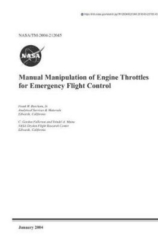 Cover of Manual Manipulation of Engine Throttles for Emergency Flight Control