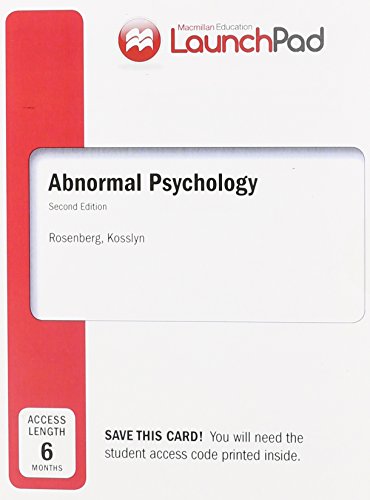 Book cover for Launchpad for Rosenberg's Abnormal Psychology (1-Term Access)