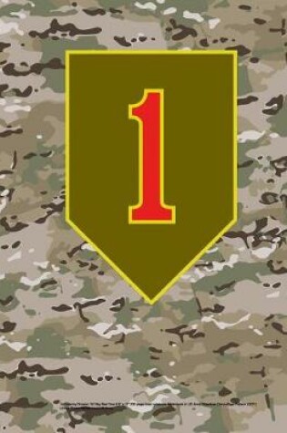 Cover of 1st Infantry Division 1ID Big Red One 8.5" x 11" 200 page lined notebook leaderbook in US Army Objective Camouflage Pattern (OCP)