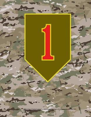 Book cover for 1st Infantry Division 1ID Big Red One 8.5" x 11" 200 page lined notebook leaderbook in US Army Objective Camouflage Pattern (OCP)