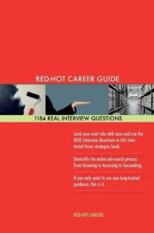 Cover of Decontamination Worker Red-Hot Career Guide; 1184 Real Interview Questions