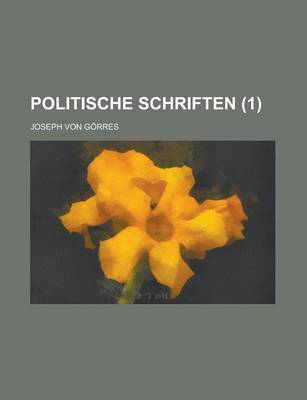 Book cover for Politische Schriften (1 )