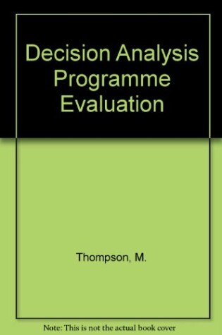 Cover of Decision Analysis Programme Evaluation