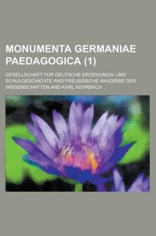 Cover of Monumenta Germaniae Paedagogica (1)