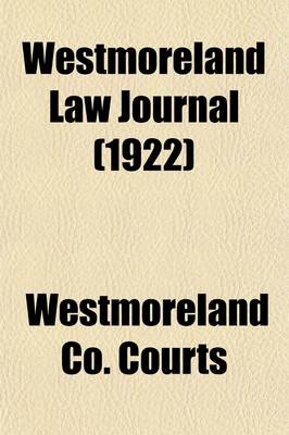 Book cover for Westmoreland Law Journal (Volume 11)