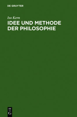 Cover of Idee Und Methode Der Philosophie