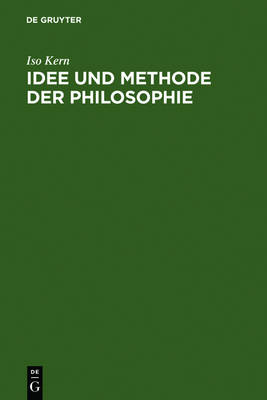 Book cover for Idee Und Methode Der Philosophie