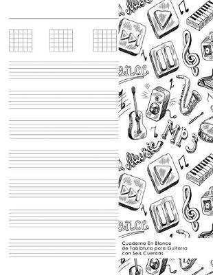 Cover of Cuaderno En Blanco de Tablatura para Guitarra con Seis Cuerdas