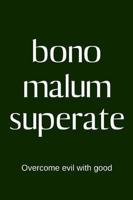 Book cover for bono malum superate - Overcome evil with good