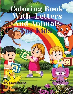 Book cover for ABC Coloring Book With Letters And Animals For Kids