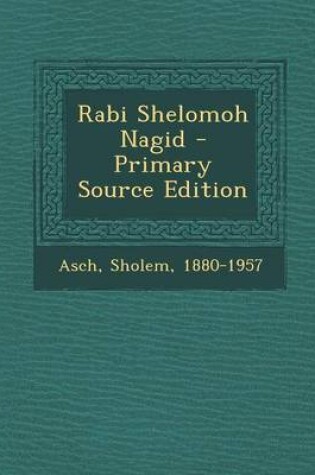 Cover of Rabi Shelomoh Nagid - Primary Source Edition