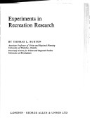 Book cover for Experiments in Recreation Research