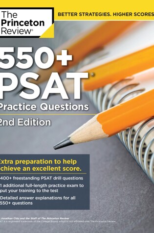 Cover of 550+ PSAT Practice Questions, 2nd Edition