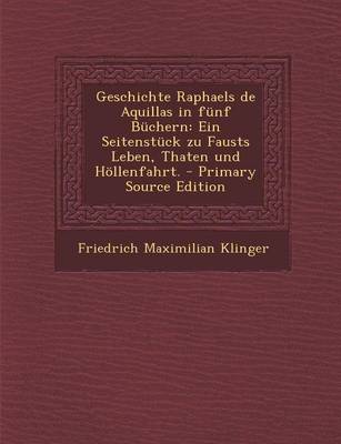 Book cover for Geschichte Raphaels de Aquillas in Funf Buchern