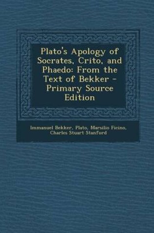 Cover of Plato's Apology of Socrates, Crito, and Phaedo