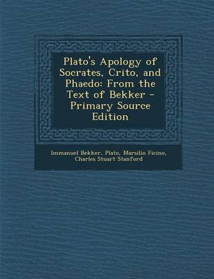 Book cover for Plato's Apology of Socrates, Crito, and Phaedo