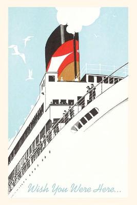 Cover of Vintage Journal Close up of Ocean Liner Travel Poster